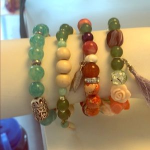 Boho bracelet stack of 4